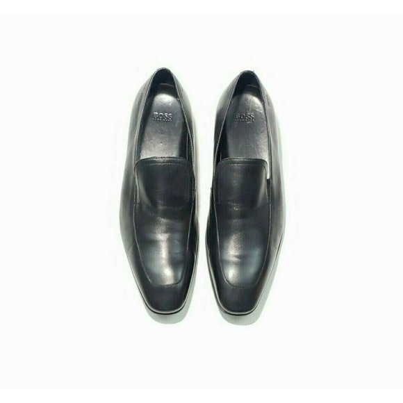 Boss Hugo Boss Varmons Loafers Apron Toe Slip On Black Leather Mens US 8 main image 4
